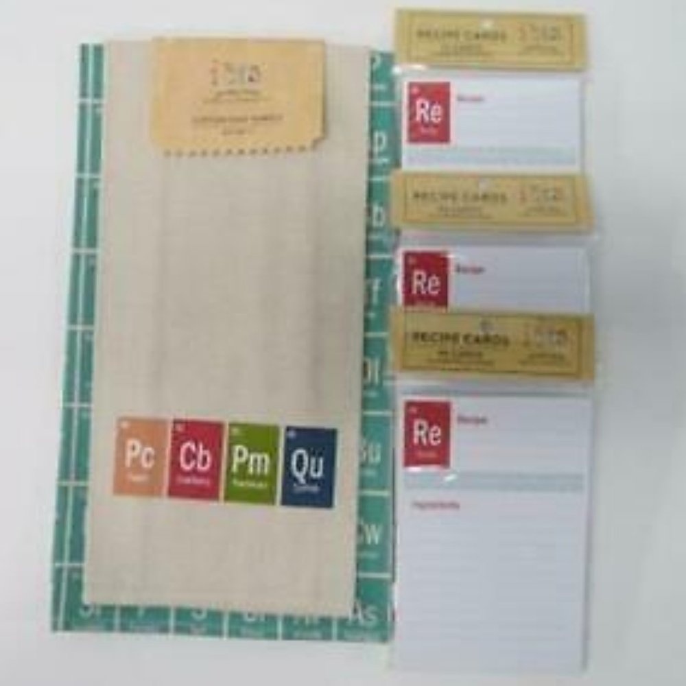 Iota Periodic Table of Yum 120 Recipe Card 2 Dish Towel Kitchen Cooking Gift Set